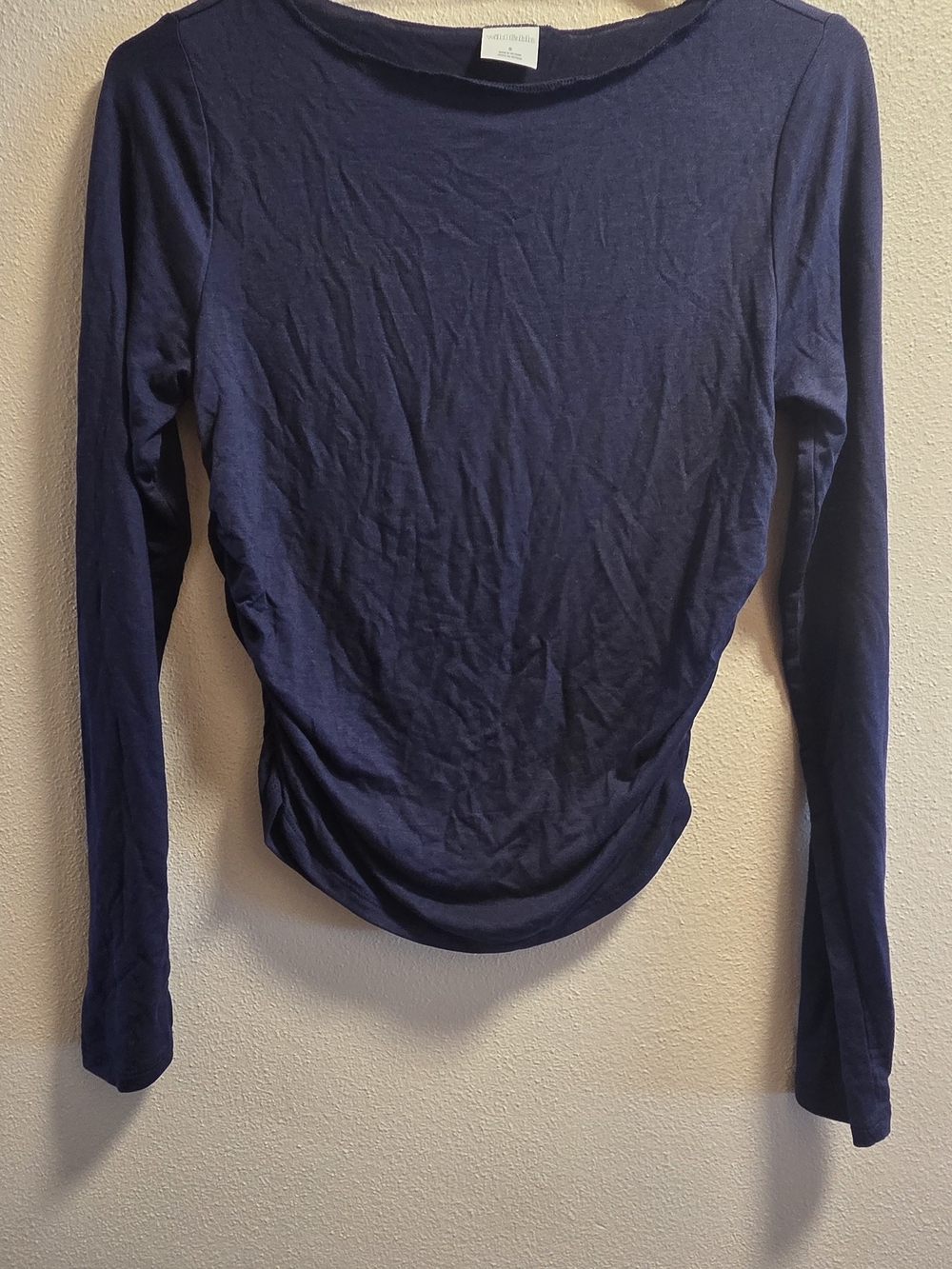 wild fable Long Sleeve Navy Crewneck Top